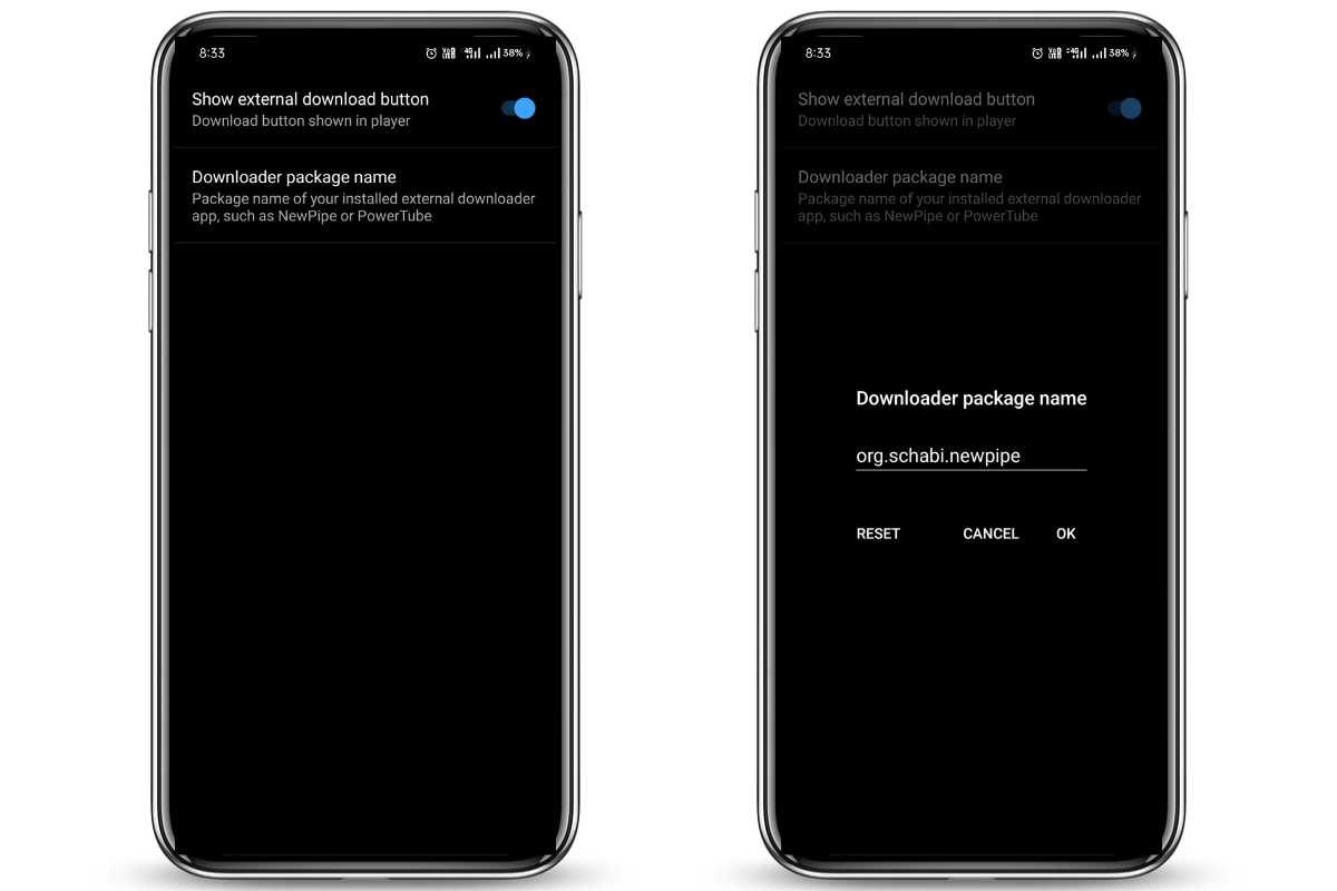 Enable External Download Button and Configure NewPipe