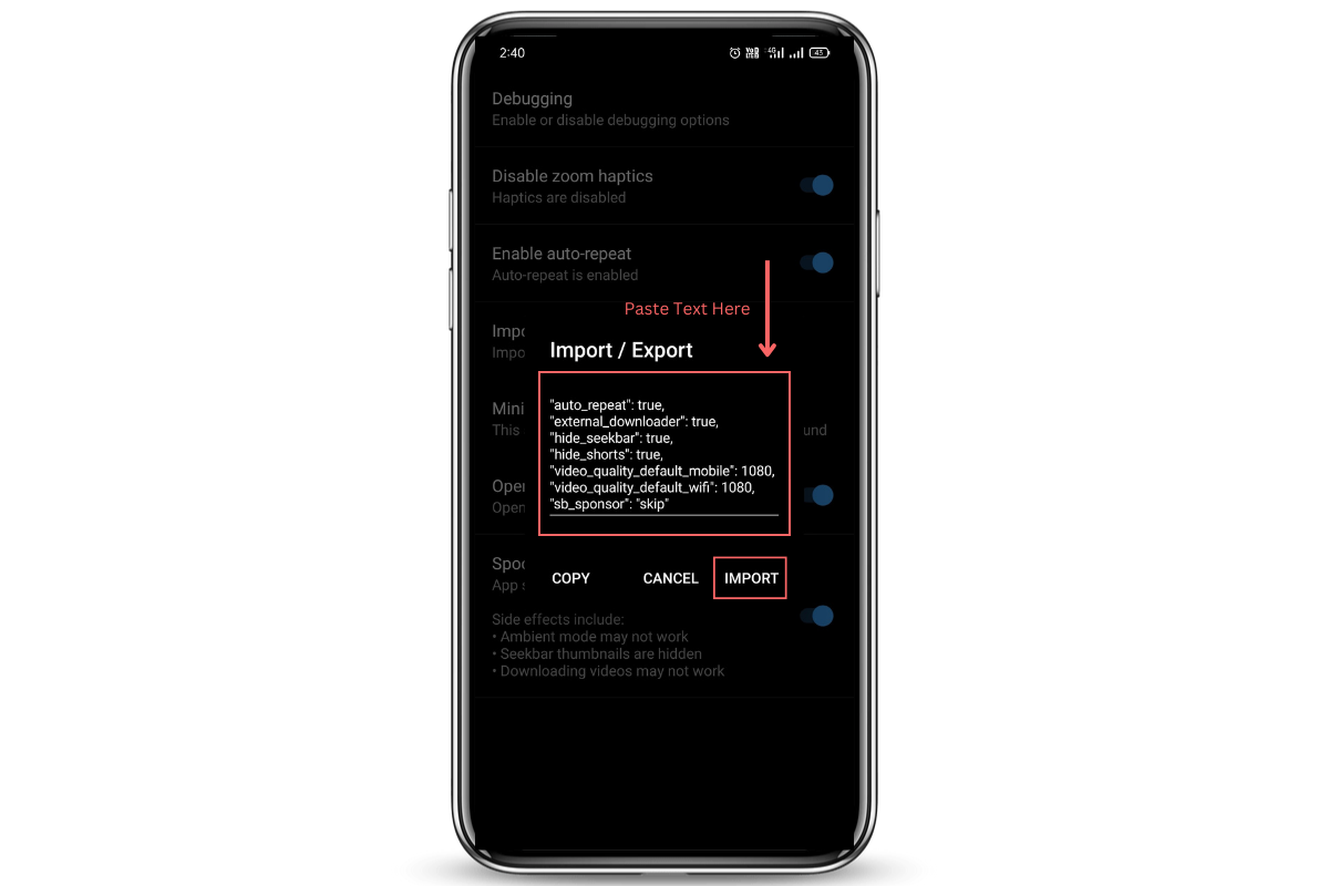 How to Restore or Import YouTube ReVanced Settings