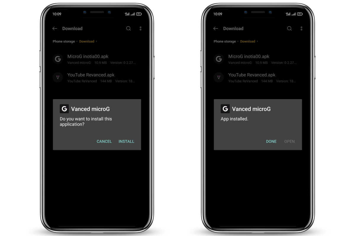 Installing MicroG Vanced