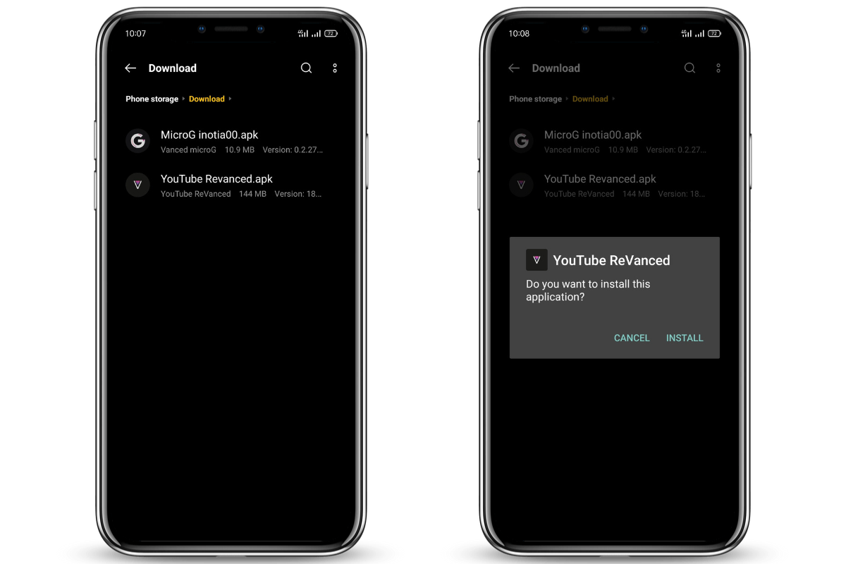 Installing YT ReVanced 1