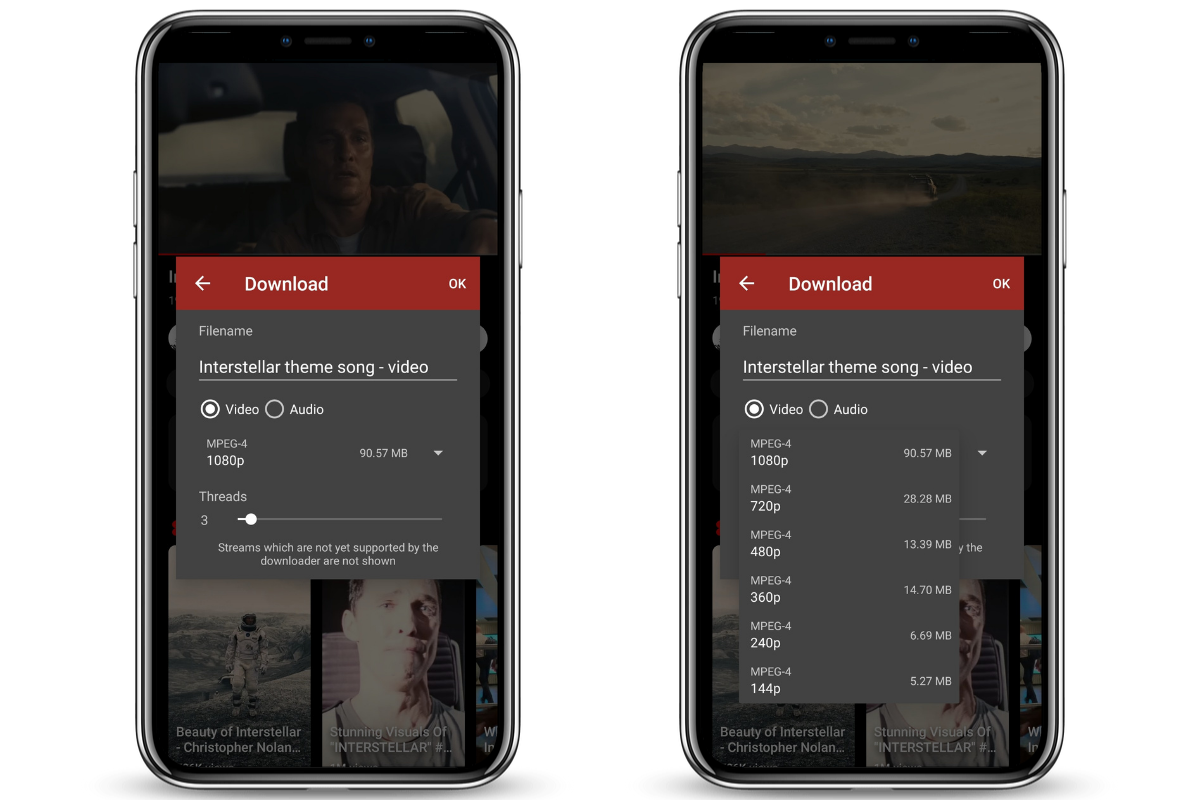 Select Video Quality Before Downloading