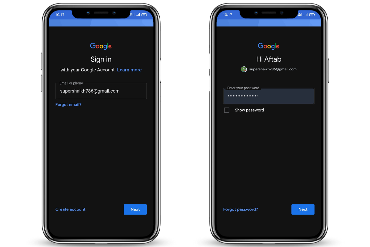Sign in to Google Account Step-3