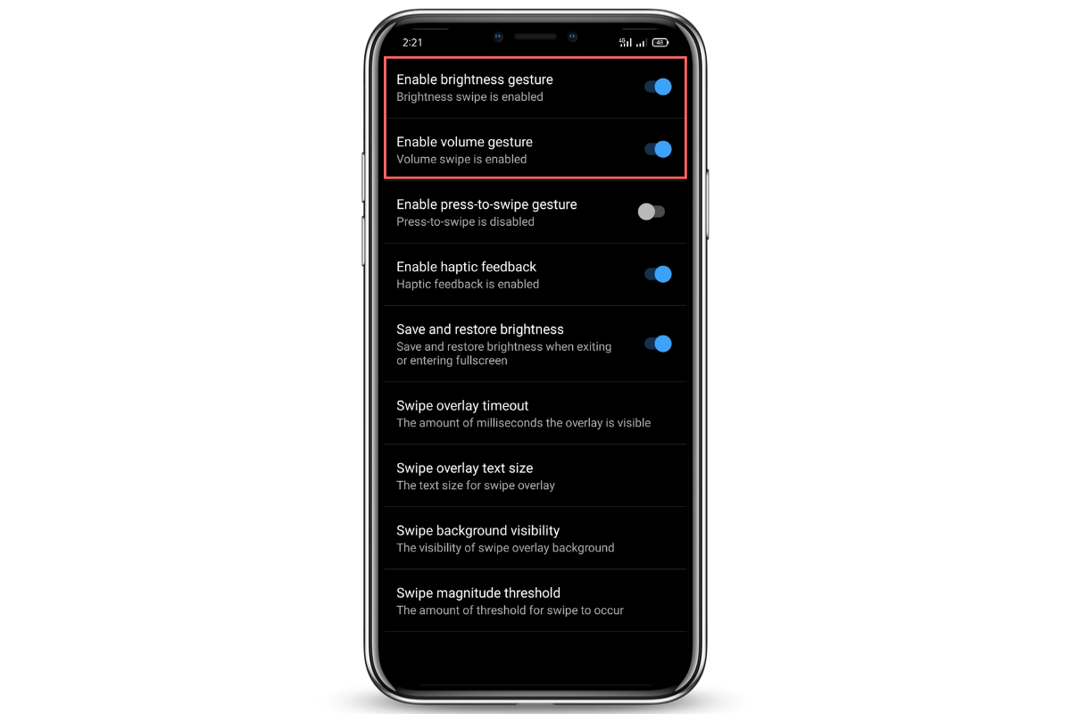 Swipe Controls in YouTube ReVanced