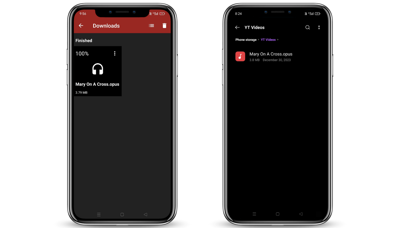 Check Downloaded Song in NewPipe and Internal Storage