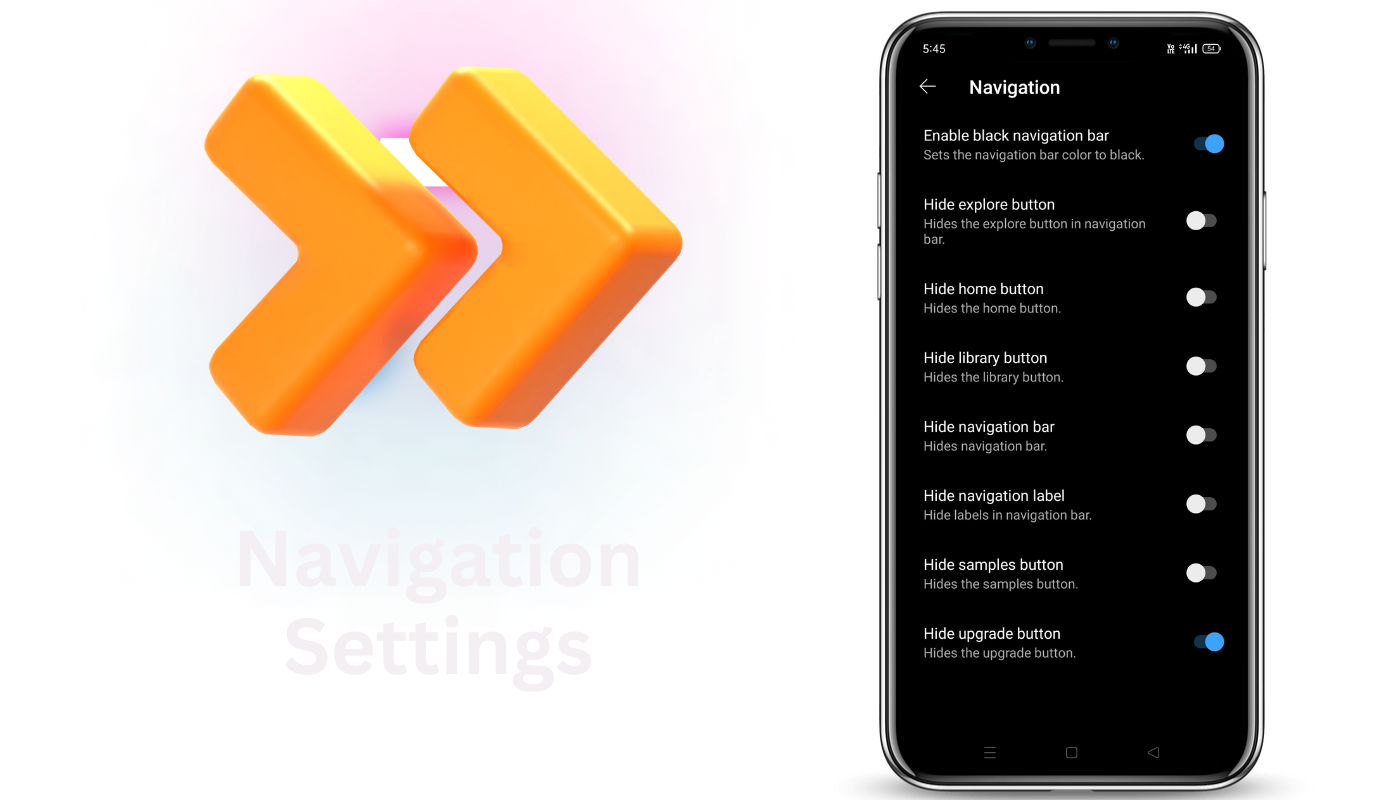 ReVanced Music Navigation Settings