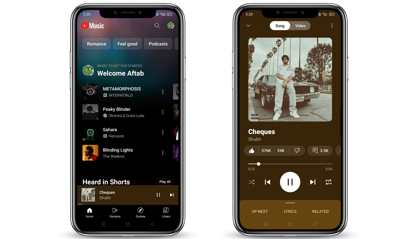 ReVanced YouTube Music Homepage Demo